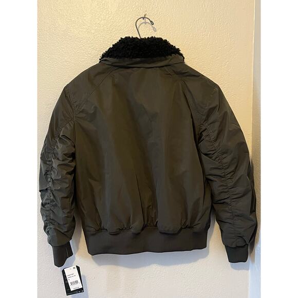NWT Bernardo of Fashion Collection B NY Olive Bomber Fall Winter Coat Size M - Picture 2 of 6